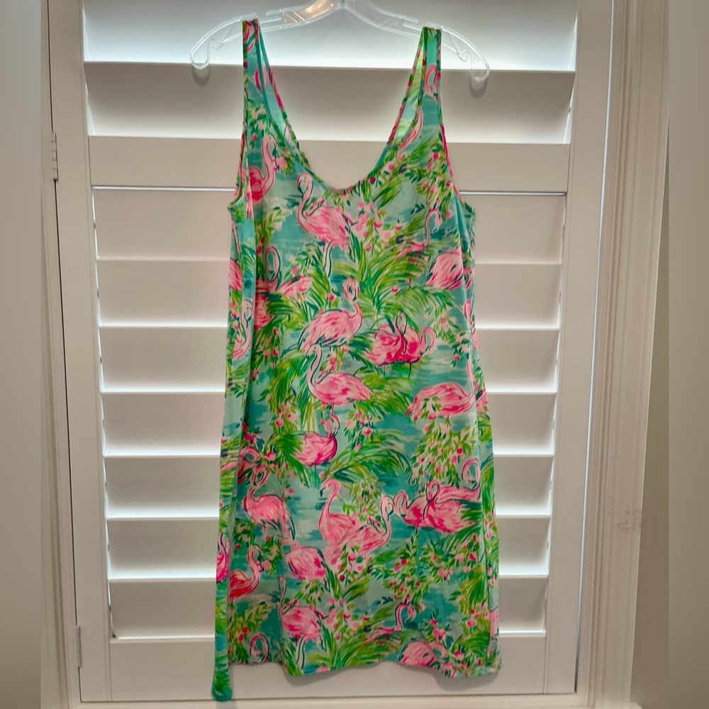 SOLD. Lilly Pulitzer Floridita midi dress. The print is gorgeous. EUC, size L